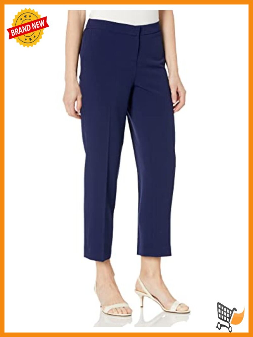 Kasper Women's Side-Elastic Stretch Ankle Pant Business Casual Workwear